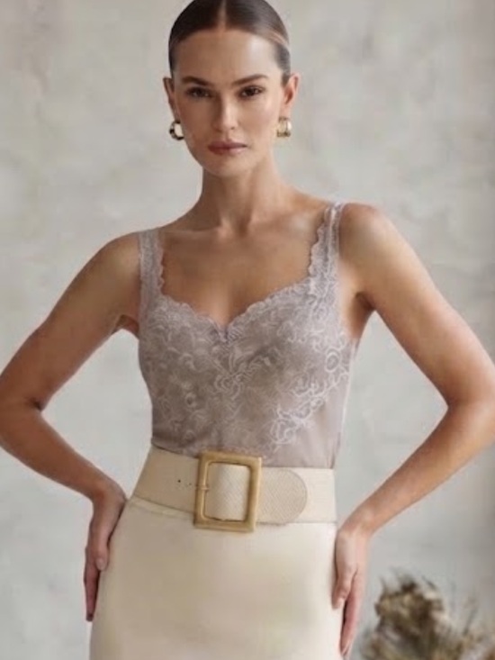 Vanity Fair Tops - Vintage Vanity Fair Lace Bib Camisole